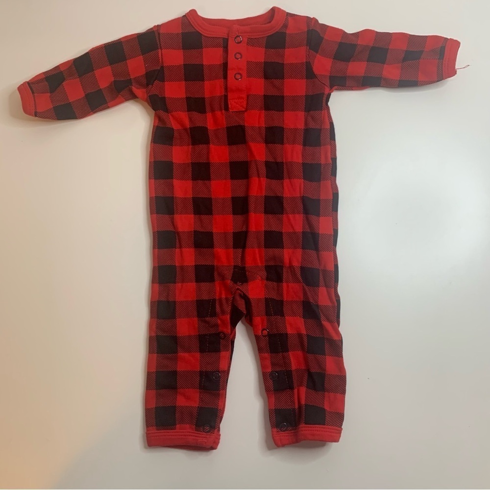 Red and Black Plaid Kids Bodysuit